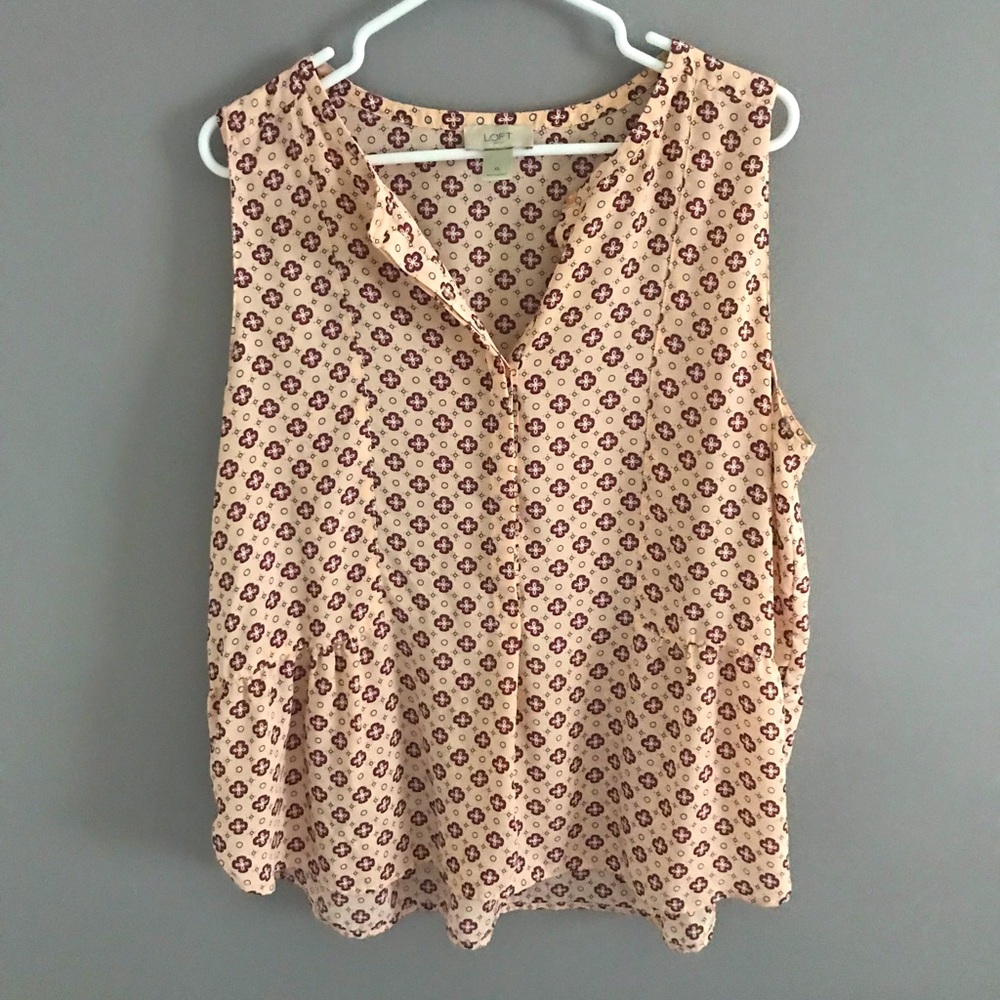 Loft pink tank top